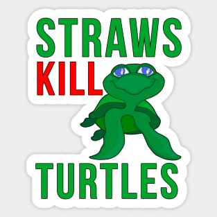Straws Kill Turtles Sticker